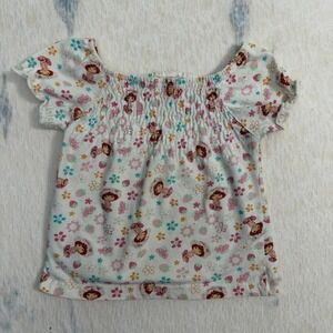Strawberry Shortcake Toddler Top 24M Peasant Style Shirt Vintage 2007 Flowers